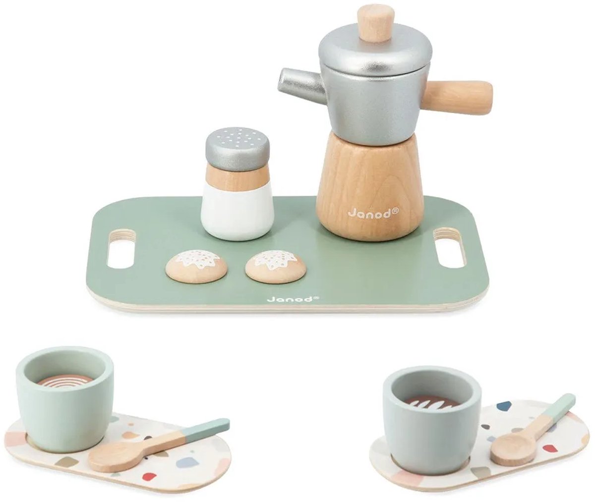 Janod - dans la cuisine - Coffret de jeu cafetière italienne