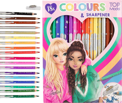 Depesche - top modèle 18 crayons de couleur avec taille-crayon