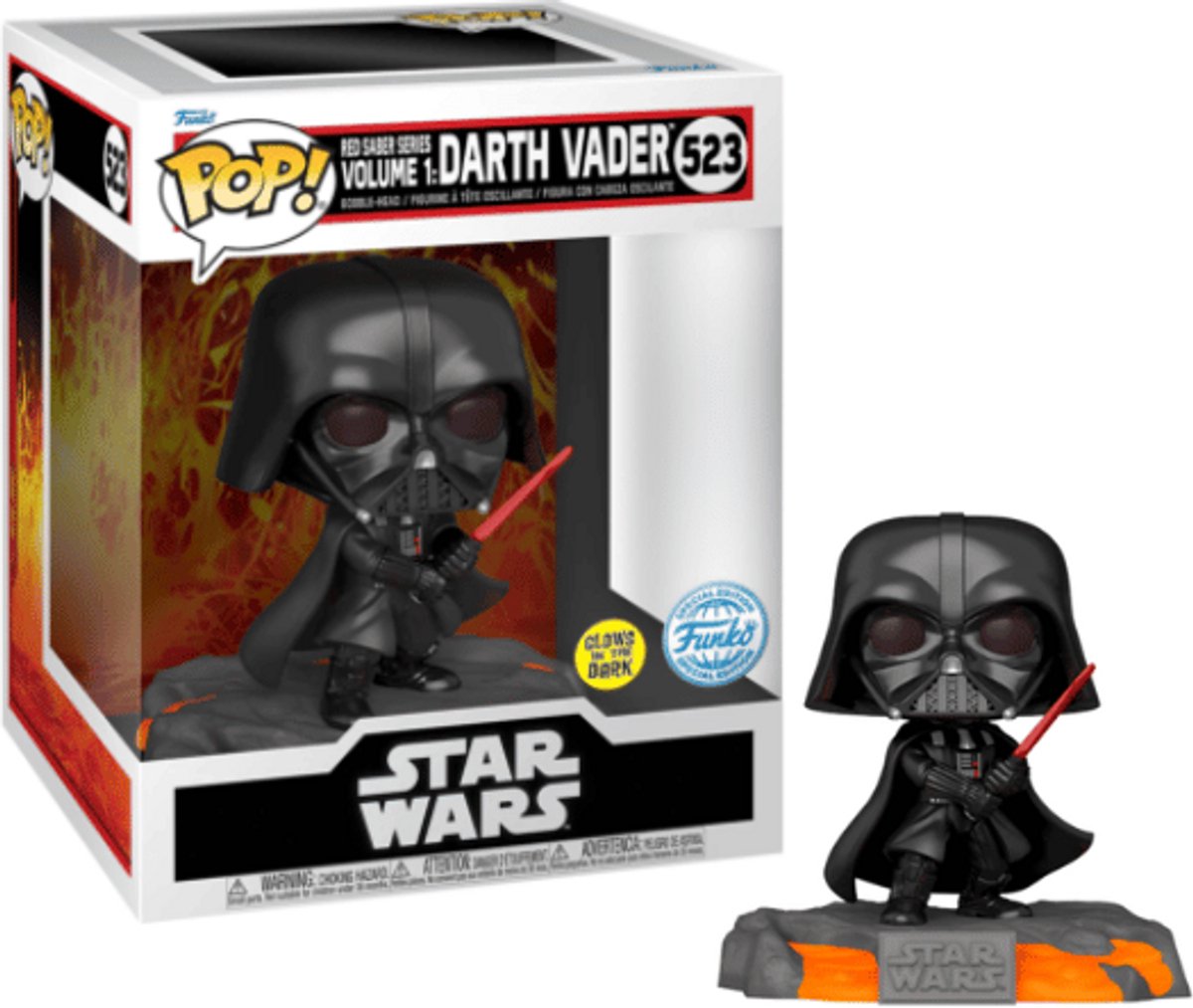Funko-pop ! Star Wars : Dark Vador Red Saber Series Volume 1 Glow in the Dark Deluxe