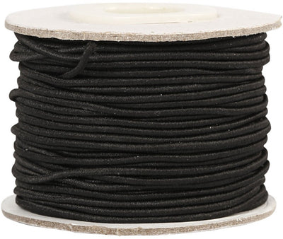 Épaisseur élastique 1 mm noir, 25m