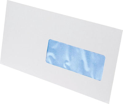 Enveloppe galerie blanche 114x229 bande fenêtre droite 80 grammes 500 pièces