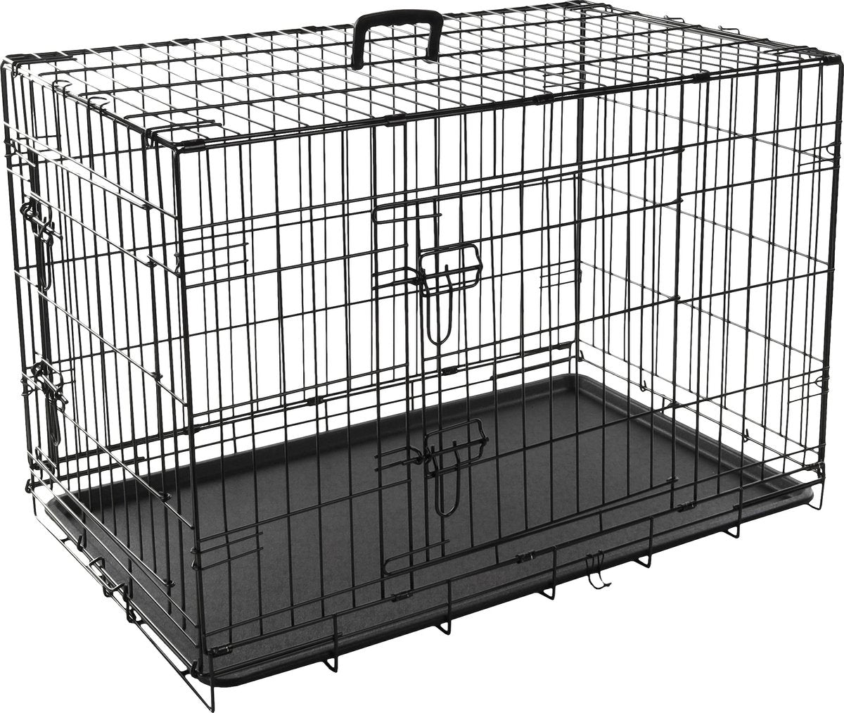Banc Flamingo 2 portes - 93x57x62 cm noir