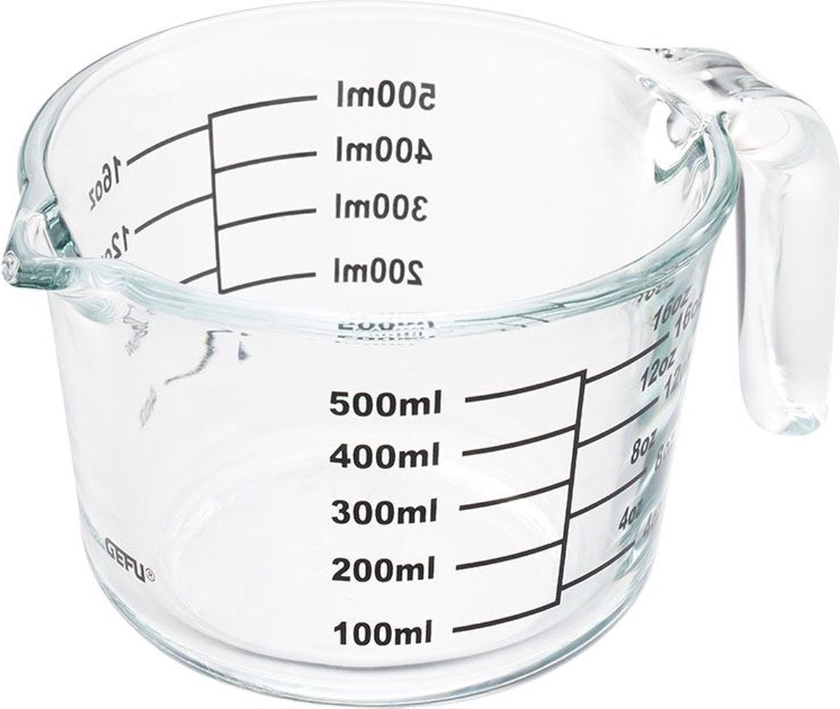 Verre doseur Gefu dimenso 500 ml – verre borosilicate – résistant à la chaleur jusqu'à 450°c