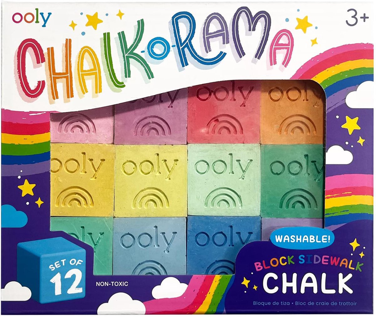 Ooly - chalk-o-rama - 12 blocs de craie de trottoir