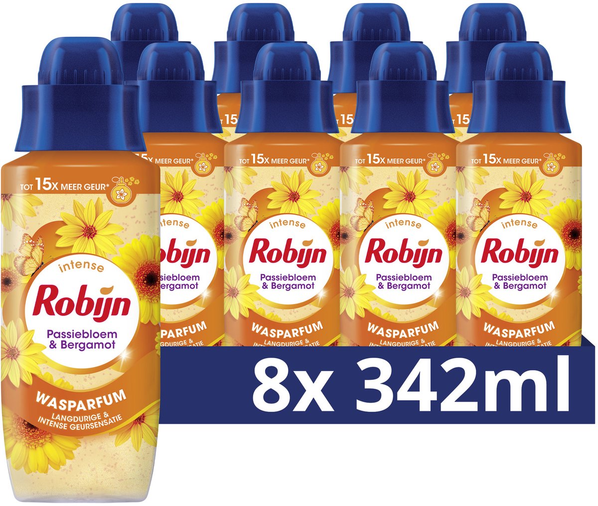 Parfum lavant intense Ruby - passiflore bergamote - 8 flacons x 342 ml