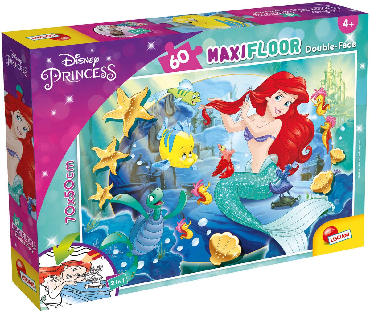 Lisciani Disney Puzzle Df Maxi Floor 60 Petite Sirène