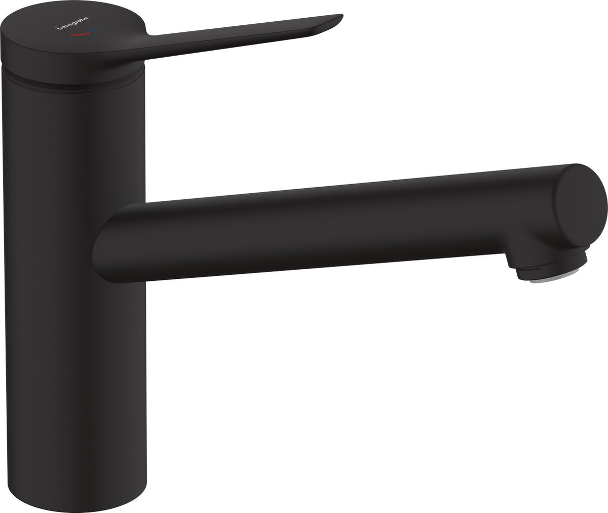 Hansgrohe zesis m33 - mitigeur de cuisine - commande à levier unique - économie d'énergie cool start - économie d'eau ecosmart - taille 150 mm - 1 fonction jet - noir mat