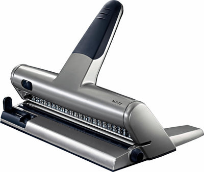 Perforatrice Leitz 23 trous - perfore jusqu'à 15 feuilles - pour dossiers et classeurs à anneaux - argent