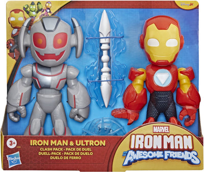 Marvel Iron Man et ses super amis figurines surdimensionnées Iron Man et Ultron Clash 23 cm