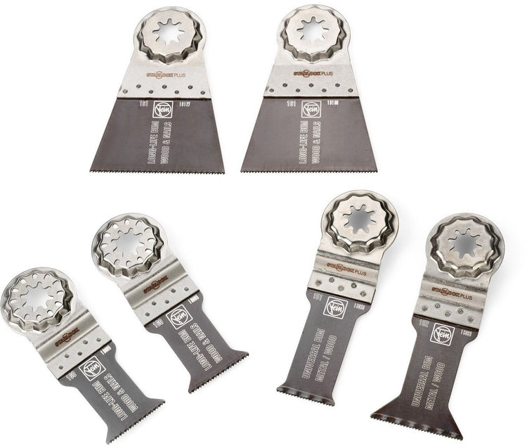 Fein best of e-cut slp bois+métal jeu de lames de scie 6 pièces