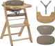 Bebeconfort timba2 avec coussin réducteur - chaise haute - bois naturel - de 6 mois à 99 ans