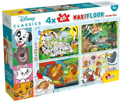 Lisciani Disney puzzle maxifloor 4 x 48 classiques