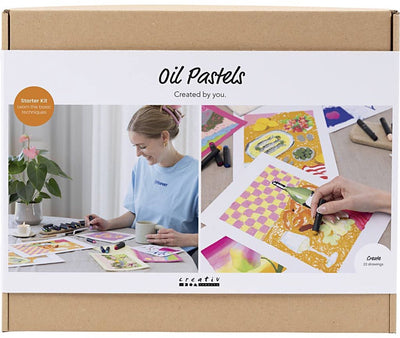 Creativ company starter hobby set pastel à l'huile, différentes couleurs, 1 boîte