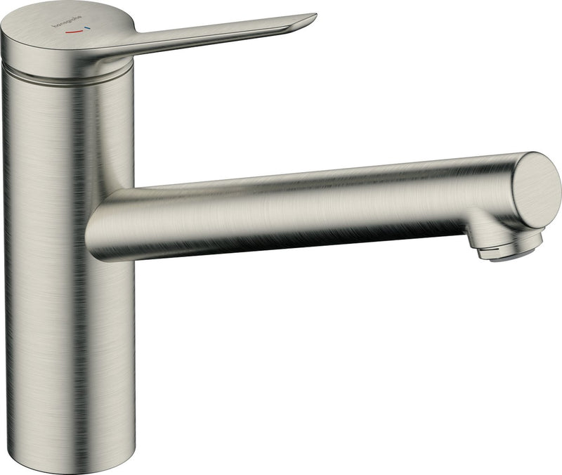 Hansgrohe zesis m33 - mitigeur de cuisine - commande à levier unique - économie d'énergie cool start - économie d'eau ecosmart - taille 150 mm - 1 fonction jet - acier inoxydable