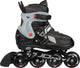 Nijdam rollers en ligne - réglables - adultes - tarmac tremor - noir - taille 43-47