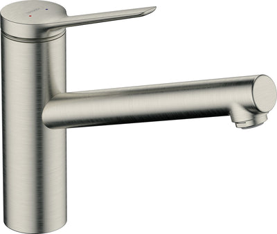 Hansgrohe zesis m33 - mitigeur de cuisine - commande à levier unique - taille 150 mm - 1 fonction jet - acier inoxydable