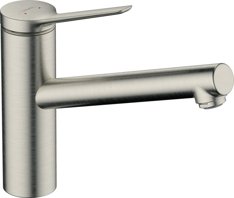 Hansgrohe zesis m33 - mitigeur de cuisine - commande à levier unique - taille 150 mm - 1 fonction jet - acier inoxydable