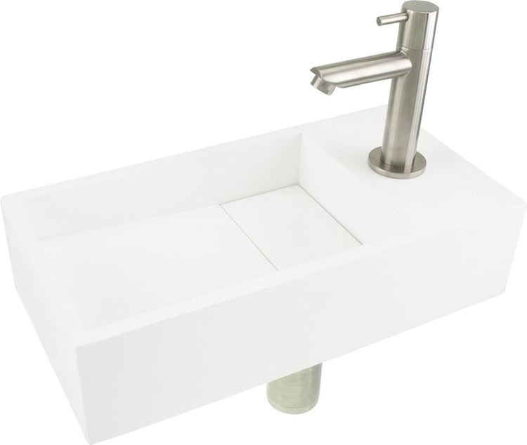 Ensemble fontaine solide Differnz 360x185x90mm blanc