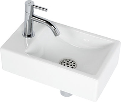 Ensemble de fontaine Plieger Austin – ensemble de fontaine de toilettes – ensemble de fontaine à gauche – céramique – incl. siphon pour robinet – blanc