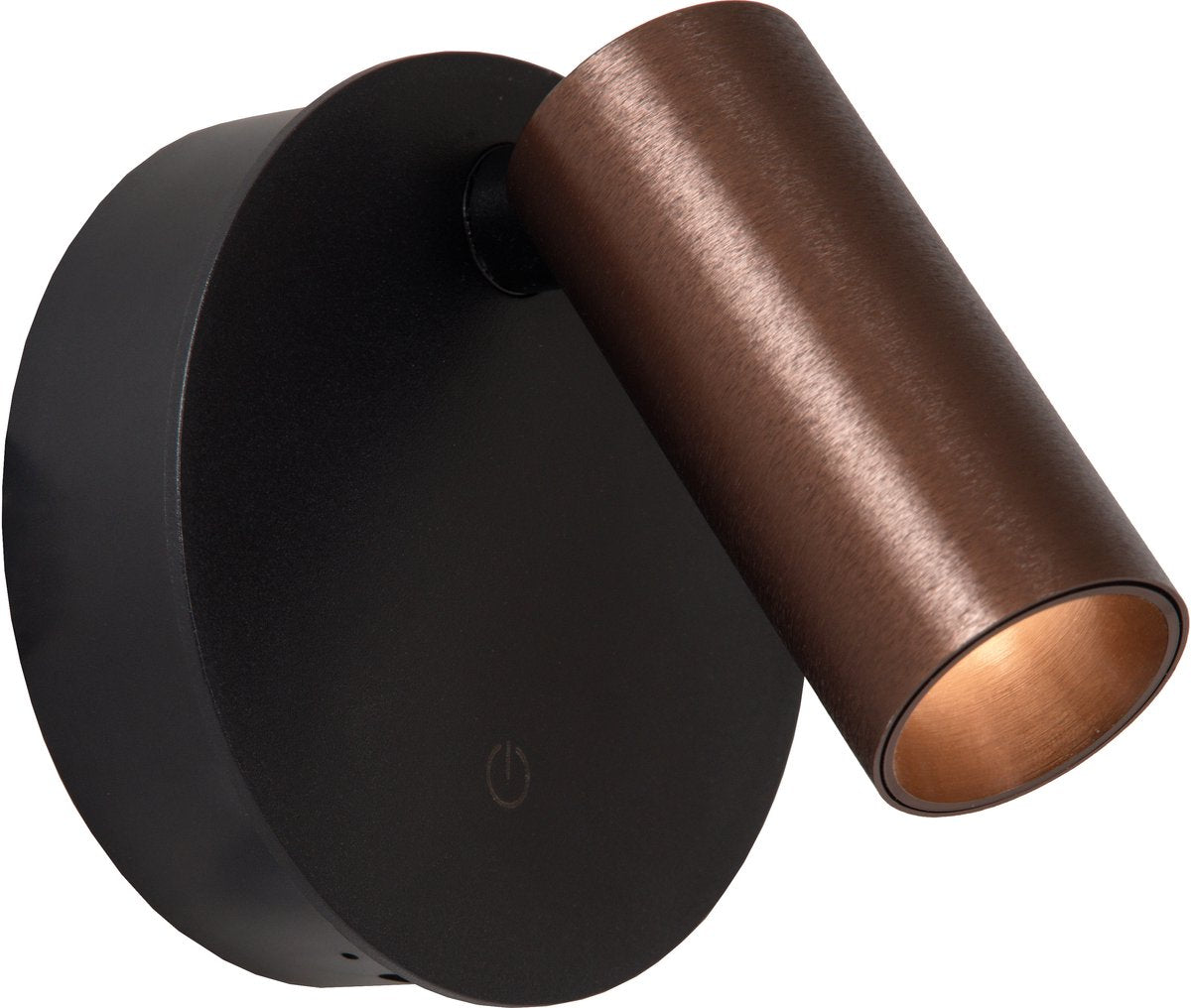 Lucide toni - applique murale spot rechargeable - batterie - ø 8,1 cm - LED dimmable - CCT - 1x2w 2700k 4000k - magnétique - café