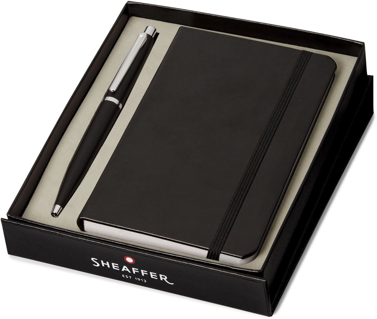 Stylo à bille Sheaffer - vfm g9405 - noir mat - coffret cadeau avec carnet a6 - sf-g2940551-4