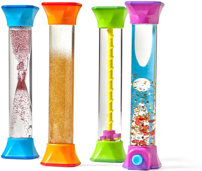 Tubes sensoriels de ressources d'apprentissage, ensemble de 4 - 3+