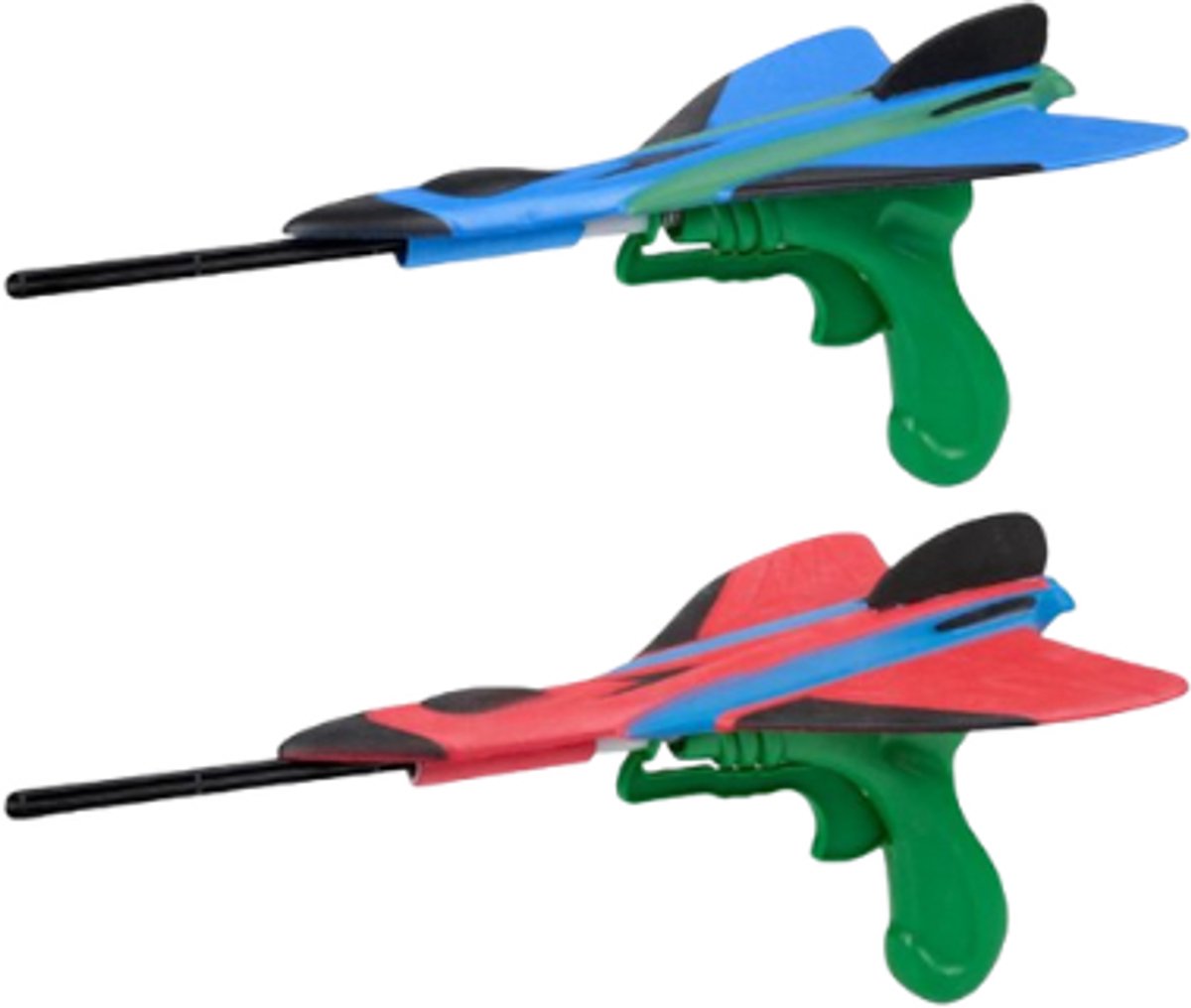 Eddy Toys lanceur d'avion avec avion en mousse - jeu de tir d'avion pour enfants - jouet de démarrage d'avion - lanceur d'avion pour l'extérieur - avions en mousse - 1 ensemble aléatoire