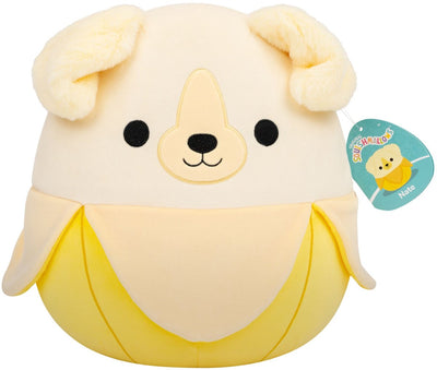 Squishmallows Jazwares - peluche moyenne (nate - banane golden retriever) - peluche 30cm