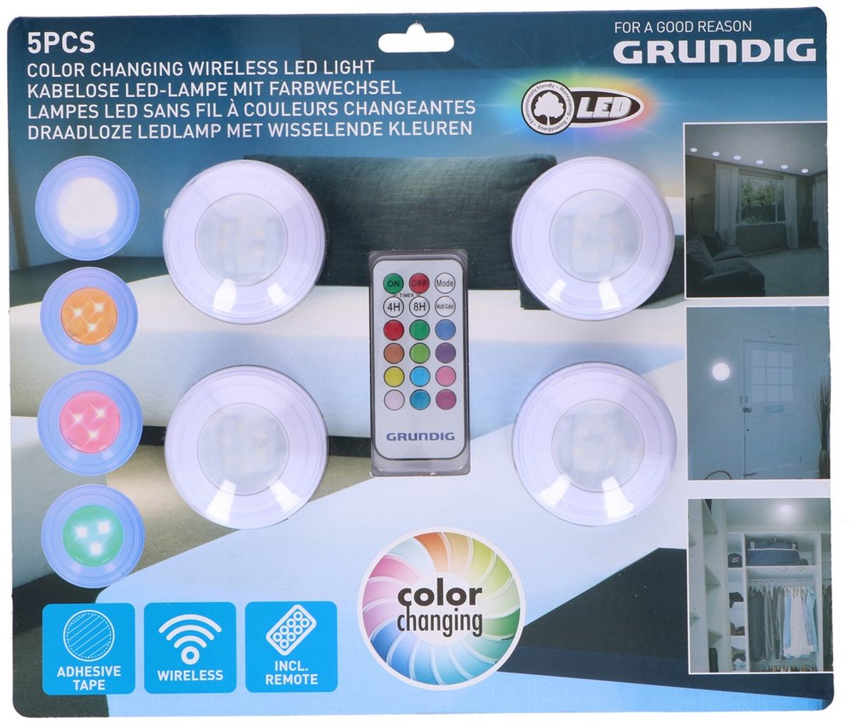 Lampe LED sans fil à changement de couleur, lot de 4