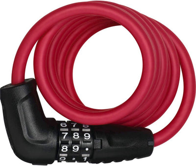Numéro d'abus verrouillage du câble en spirale 150 cm rouge