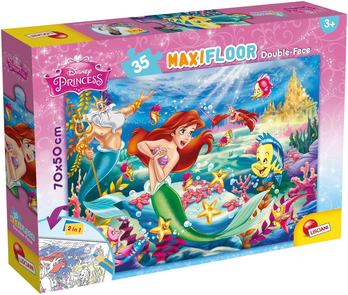 Lisciani Disney puzzle df maxi étage 35 la petite sirène
