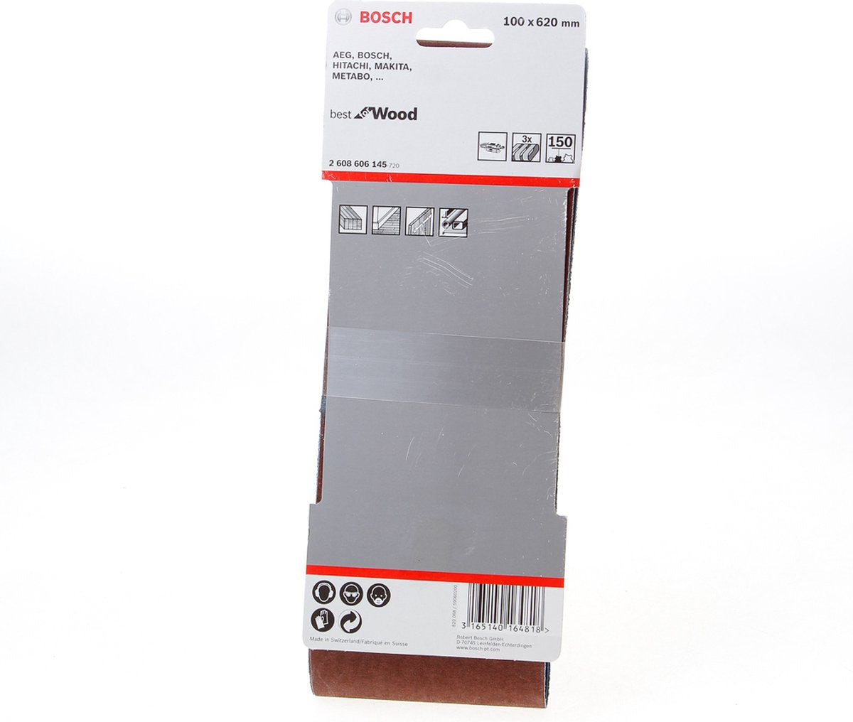 Bosch 3 pneus 100x620 meilleur bois+peinture, 150