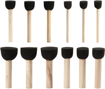 Bâtonnets de tampons en mousse Creativ company, l : 9-10 cm, d 13+20+25+35 mm, 12 pièces 1 boîte