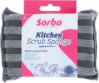 Sorbo éponge microfibre home decor 2 pièces – double face – éponge de nettoyage