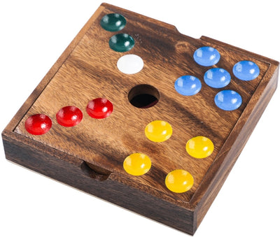 Jeu de pierres précieuses en bois de noyer - 2 à 6 joueurs