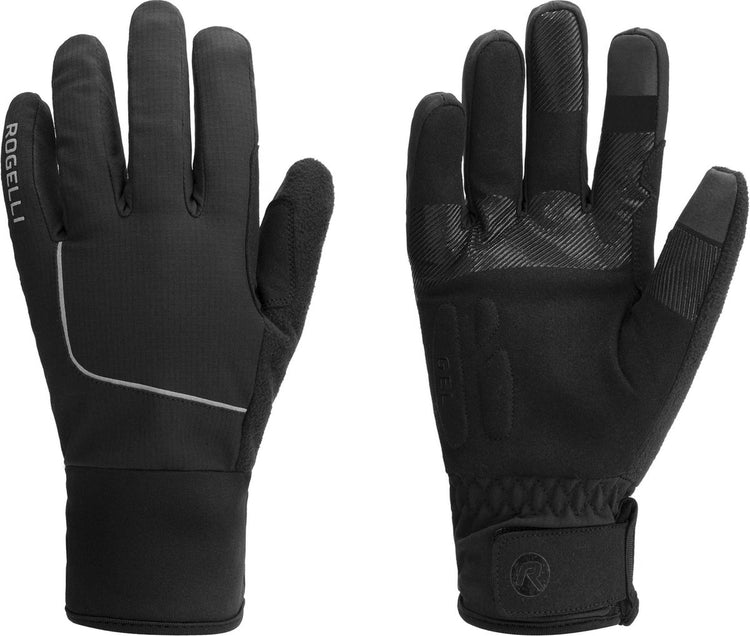 Rogelli gants de cyclisme d'hiver essentiels hommes - coupe-vent imperméables - écran tactile - noir - taille l