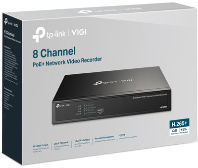 Tp-link vigi nvr1008h-8p enregistreur vidéo réseau (nvr) noir
