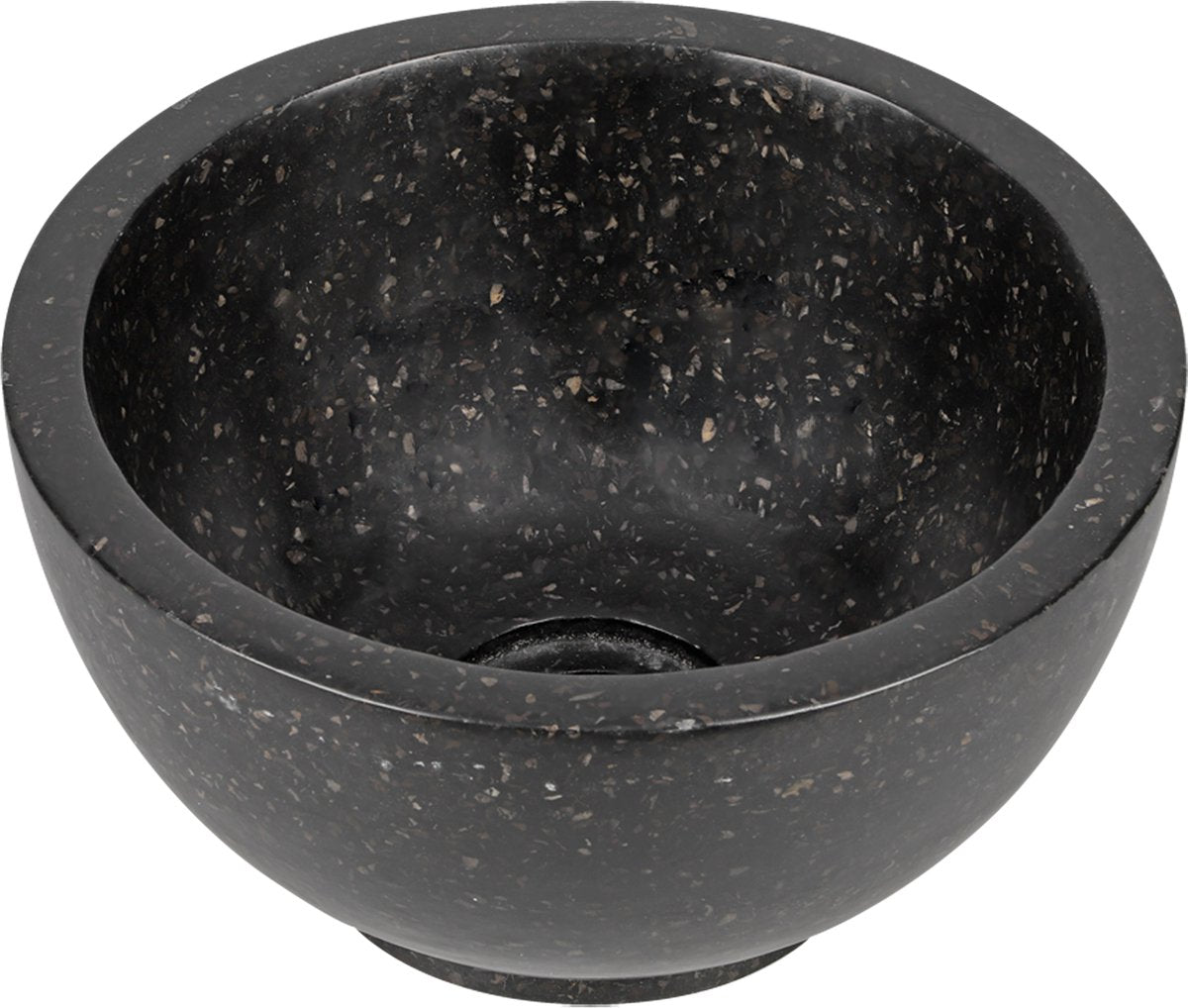 Lavabo de rivière Differnz - 23x23x12cm - terrazzo noir