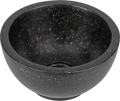 Lavabo de rivière Differnz - 23x23x12cm - terrazzo noir