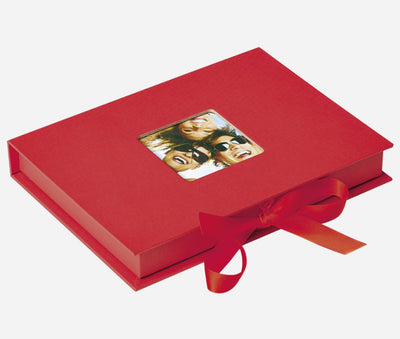 Walther fb-112-r fun - boîte de rangement photos - format 20 x 15 x 3 cm - 70 photos 13 x 18 cm - rouge