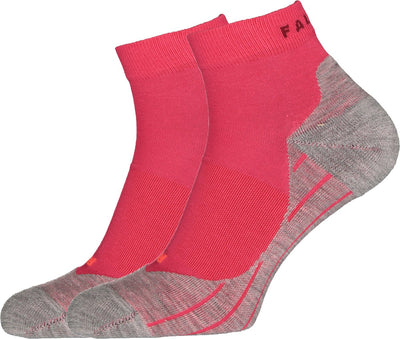 Falke ru4 chaussettes de course courtes en coton anti-ampoules en matériau fonctionnel femme rouge - taille 37-38