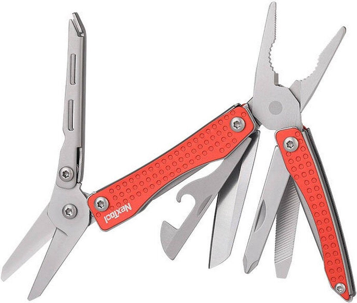 Nextool mini vaisseau amiral – multi-outil 10-en-1 – acier inoxydable rouge – compact, durable