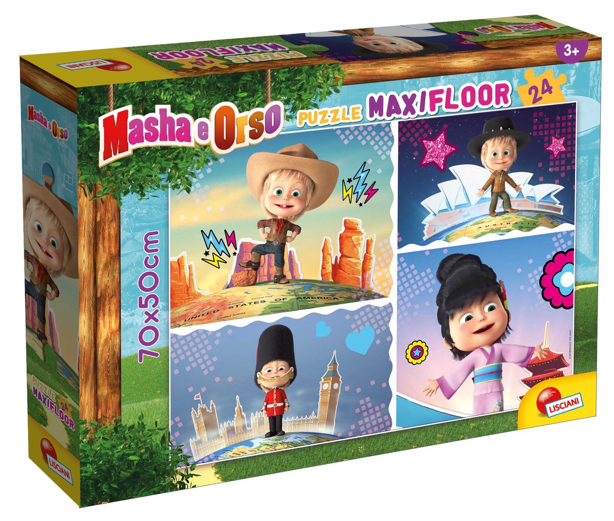 Lisciani masha puzzle maxifloor 24 - ô fantastique !