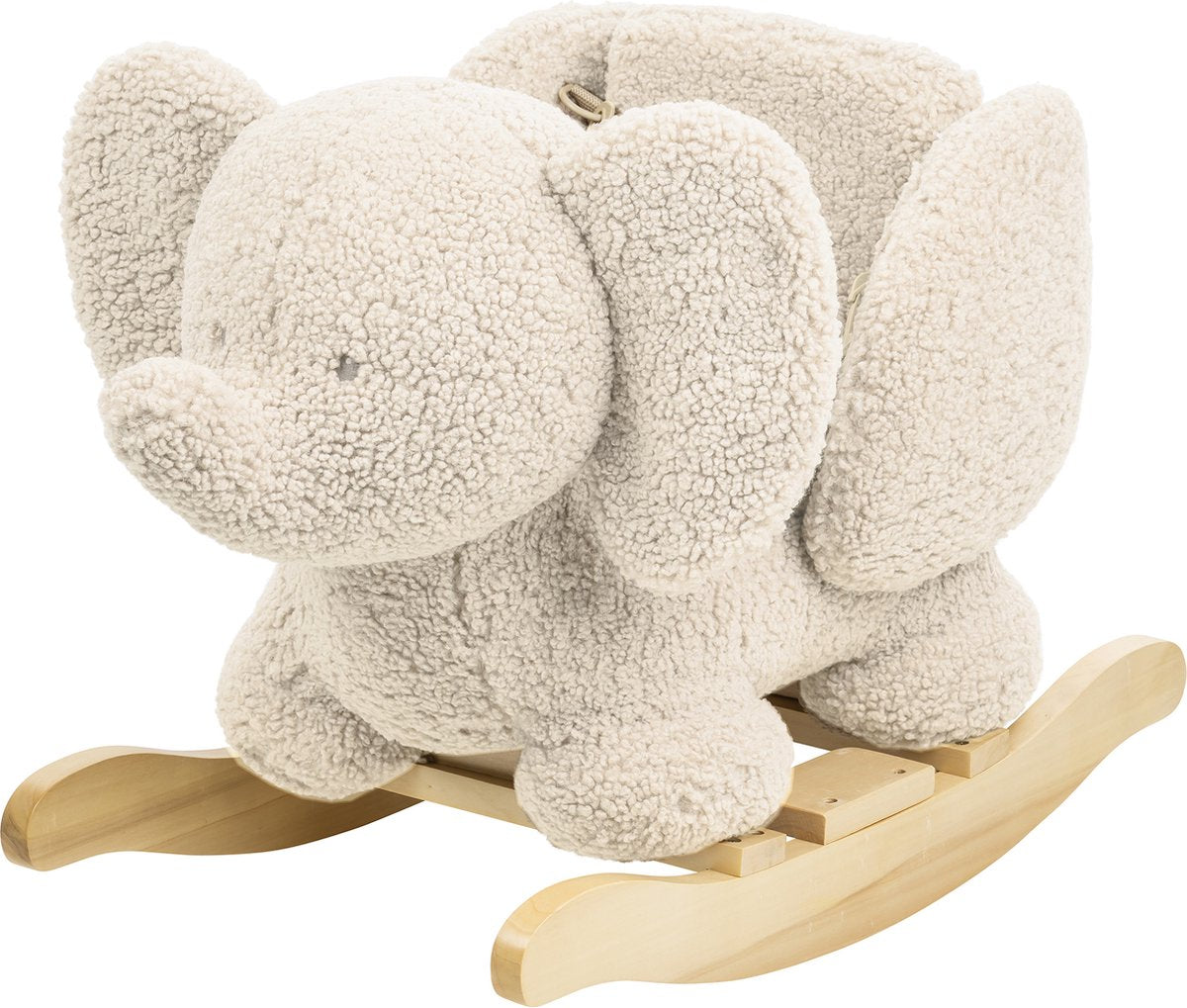 Peluche éléphant Nattou - cheval à bascule - cheval à bascule - 59 x 45 cm - écru