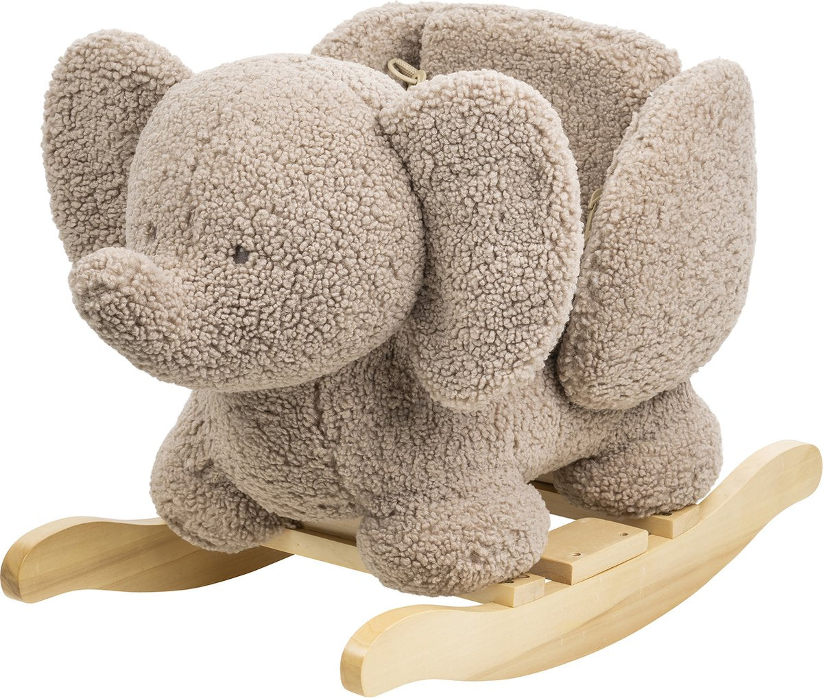 Peluche éléphant Nattou - cheval à bascule - cheval à bascule - 59 x 45 cm - taupe