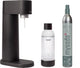 Mysoda woody black - machine à eau gazeuse en biocomposite écologique - avec bouteille cylindrique de CO2