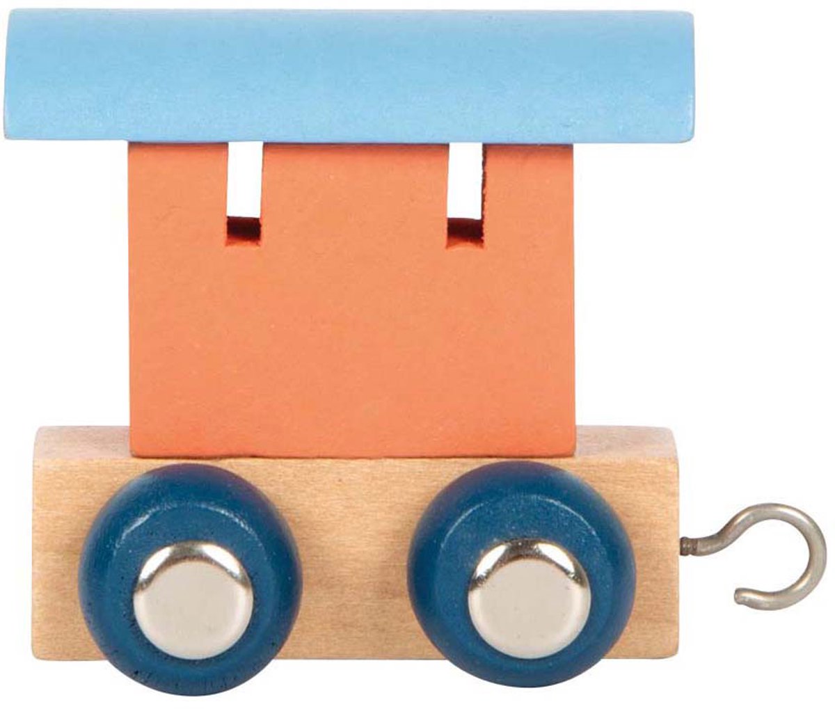 Small foot - train aux lettres en bois polaire - wagon saumon rose bleu - 12 pièces