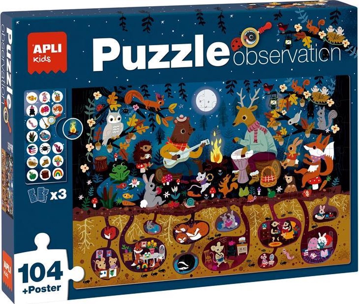 Apli kids - cherche et trouve la forêt de puzzles
