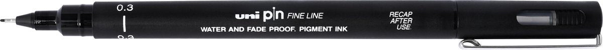 Uni-ball uni pin fine liner - stylo à croquis noir 0,3 mm