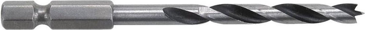 Wolfcraft - jeu de forets hélicoïdaux à bois, tige hexagonale, ø 3–8 mm, 5 pièces. - 7122000